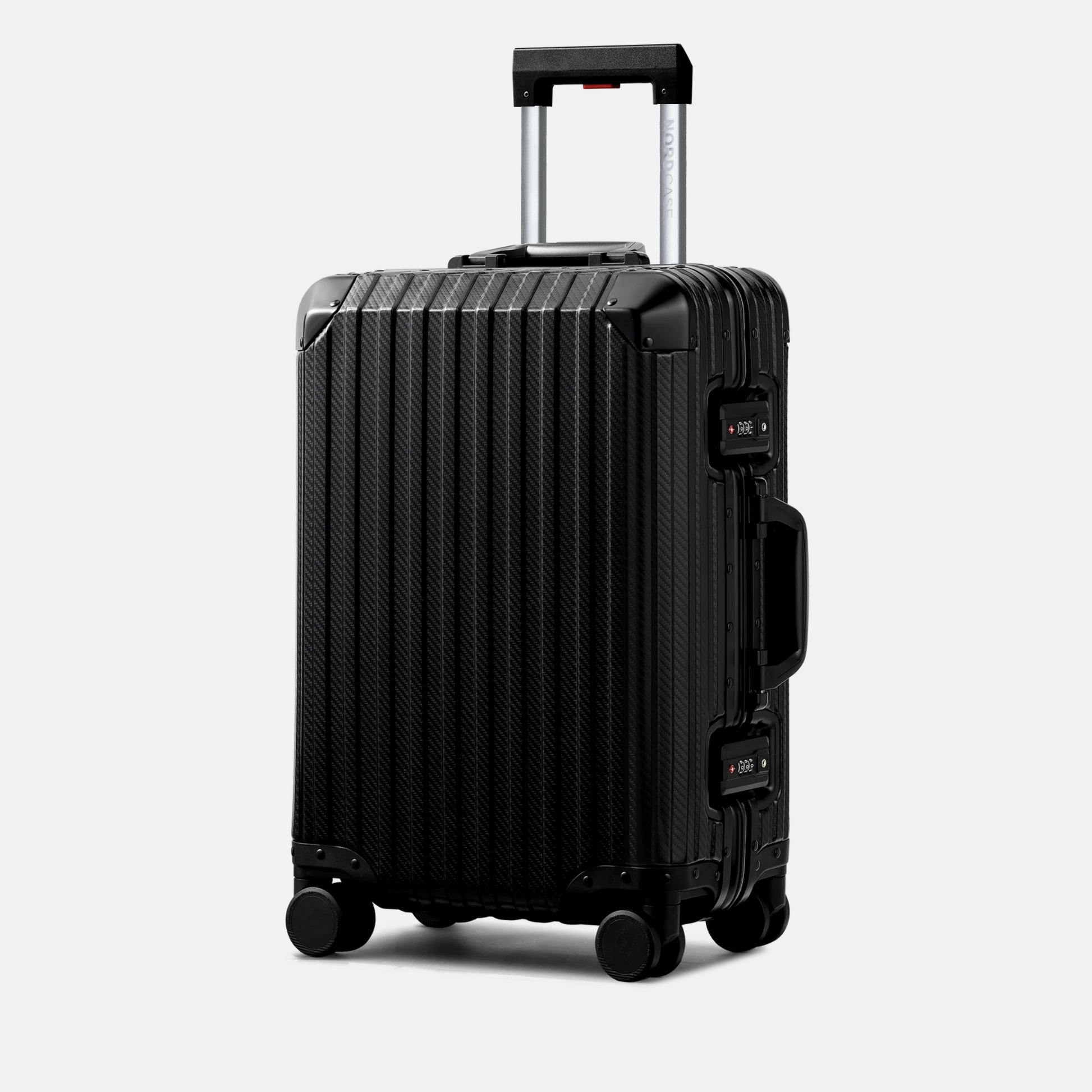 Trava Aluminium sort kuffert forside og side - sleek design