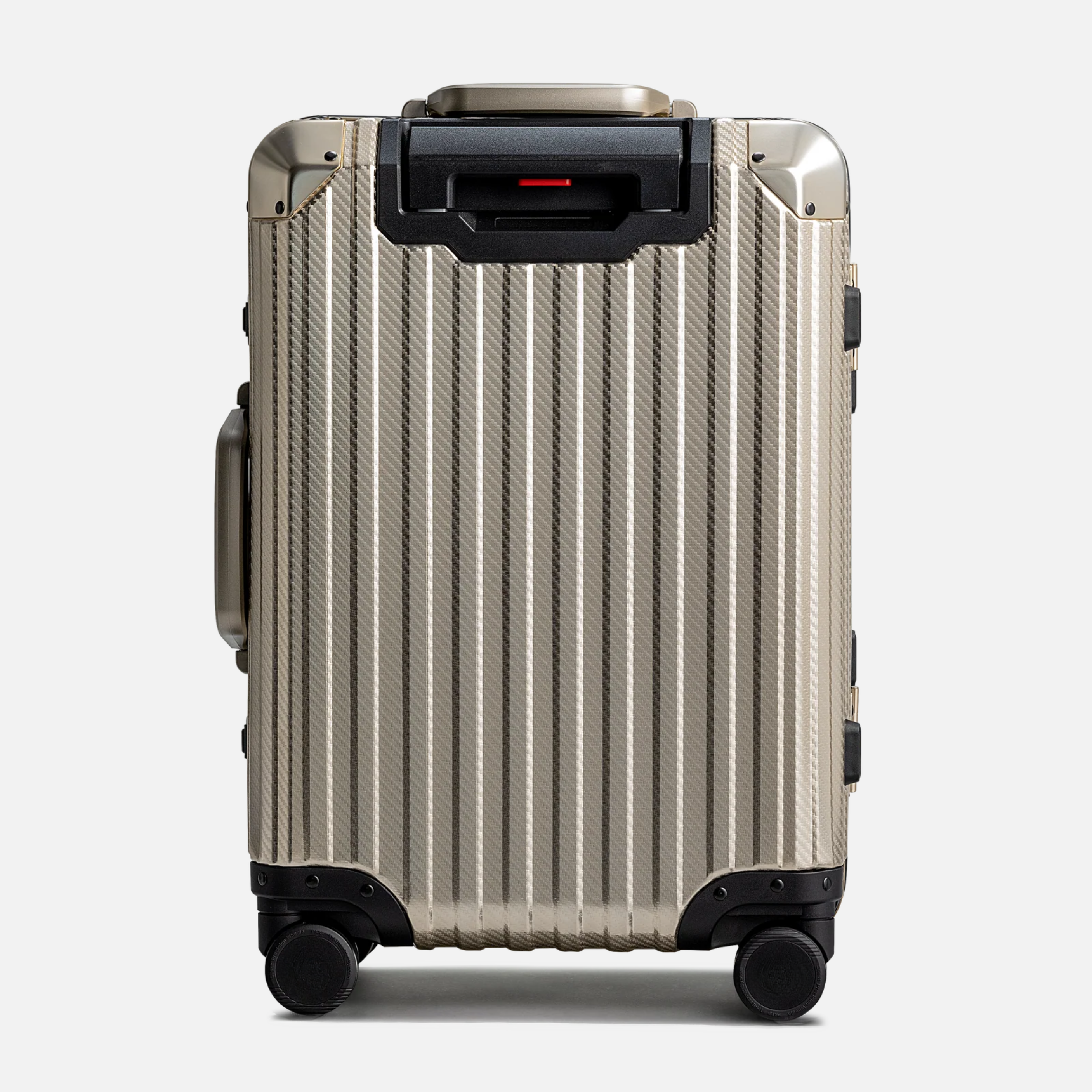 Trava Aluminium kuffert champagne bagside - robust konstruktion