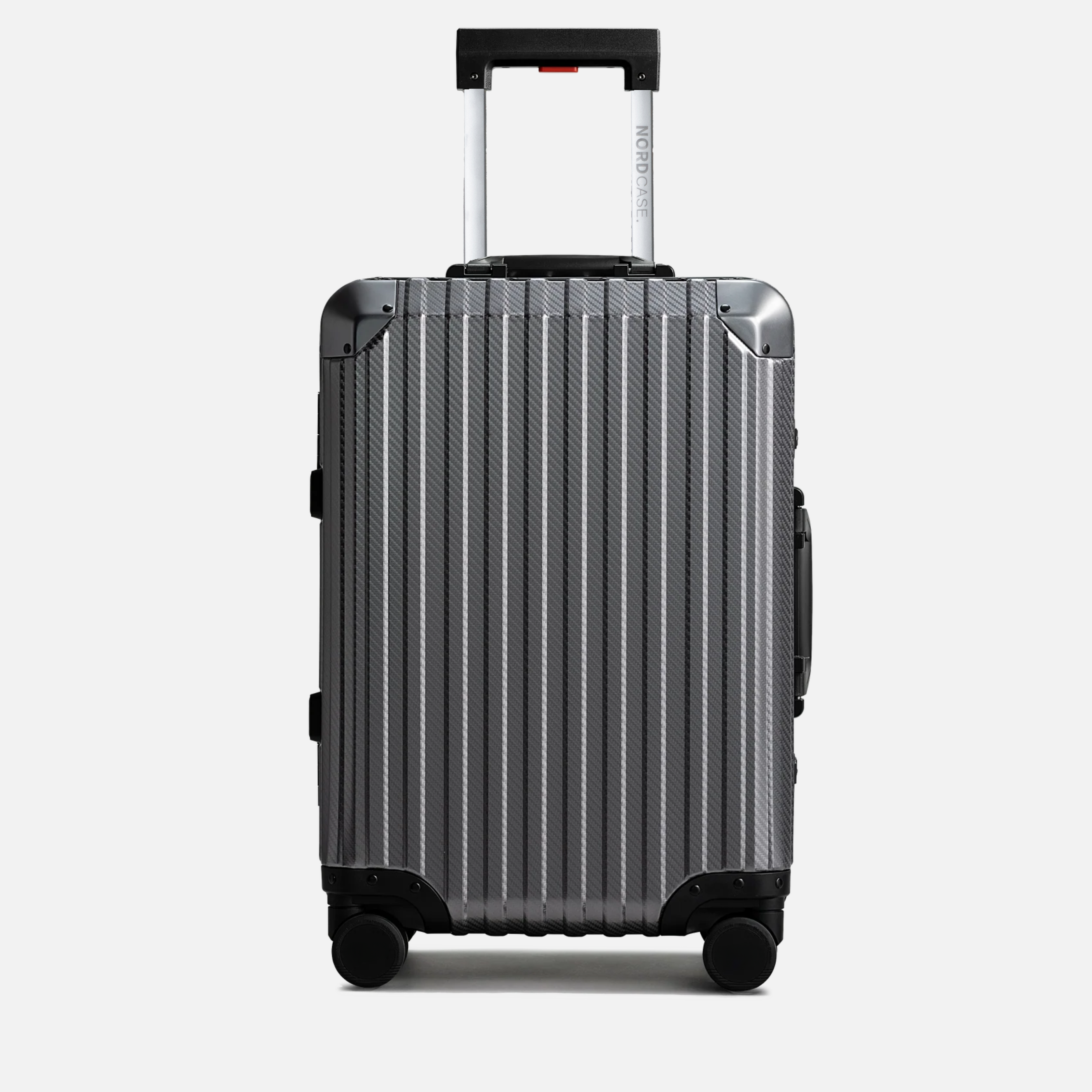 Nordcase Trava Aluminium kuffert antracitgrå - forside premium rejsekuffert
