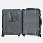 Trava antracitgrå kuffert indvendig organisering og rum - praktisk layout