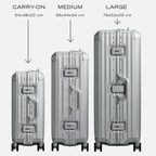 TRAVA ALUMINIUM KUFFERT SØLV