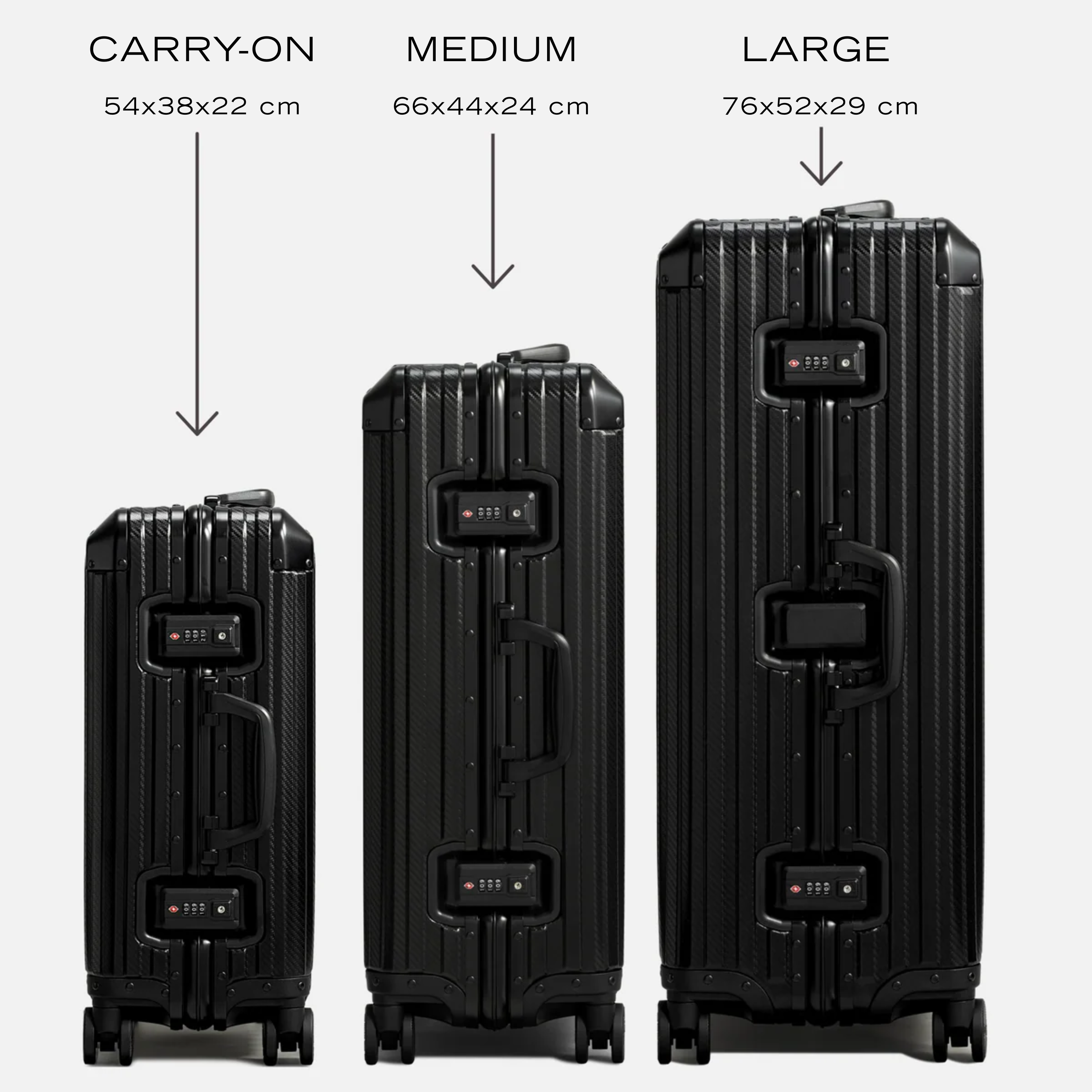 TRAVA ALUMINIUM KUFFERT SORT