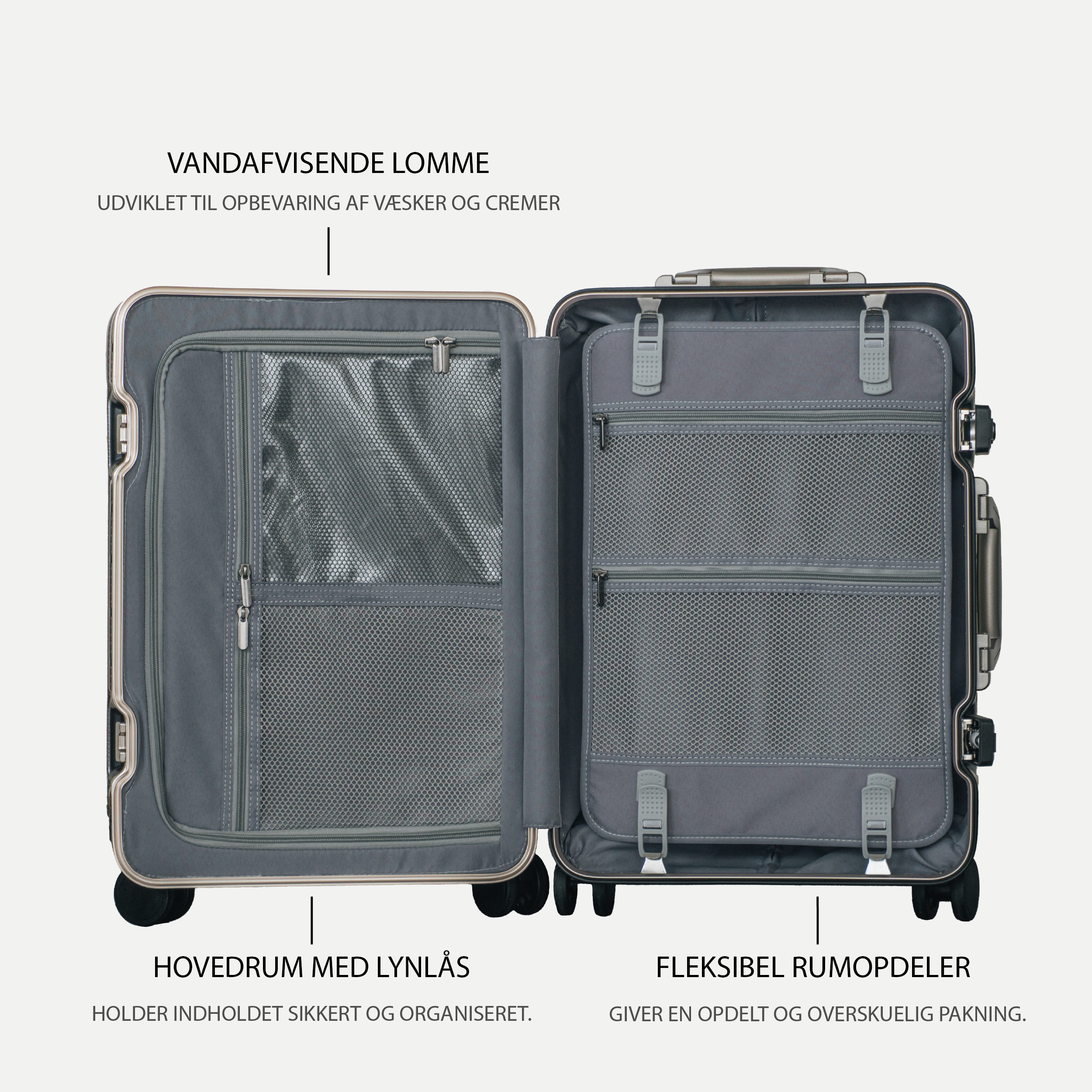 TRAVA ALUMINIUM KUFFERT CHAMPAGNE