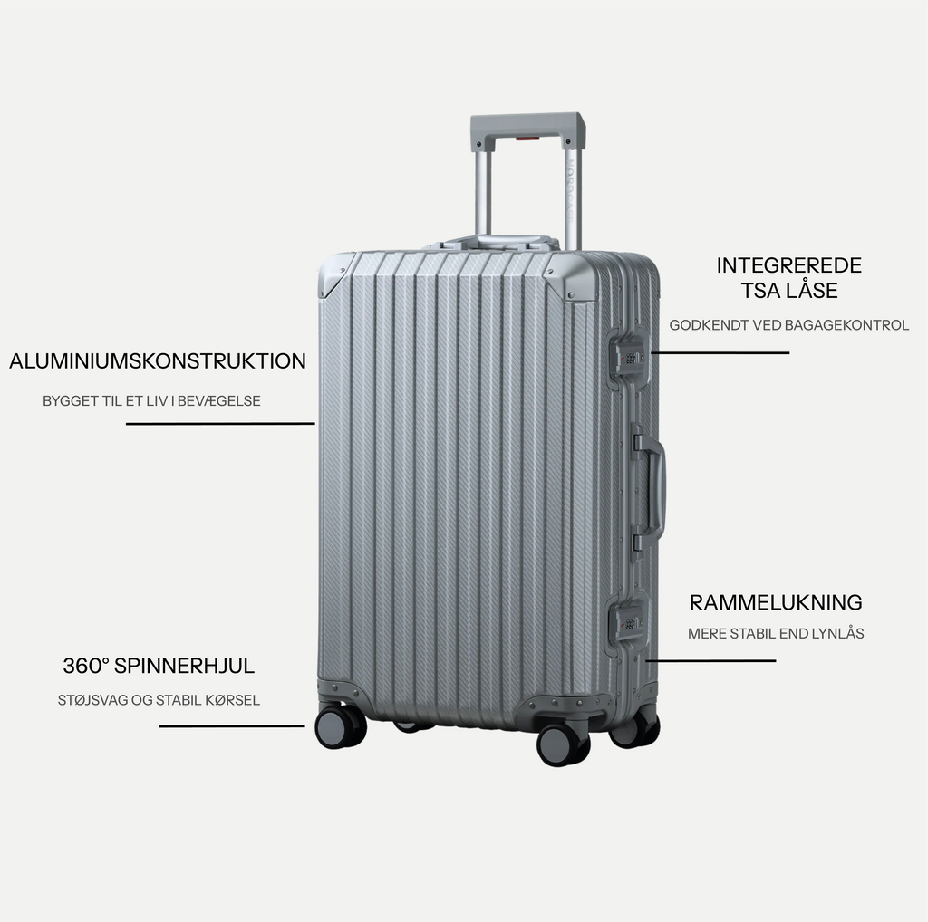 TRAVA ALUMINIUM KUFFERT SØLV