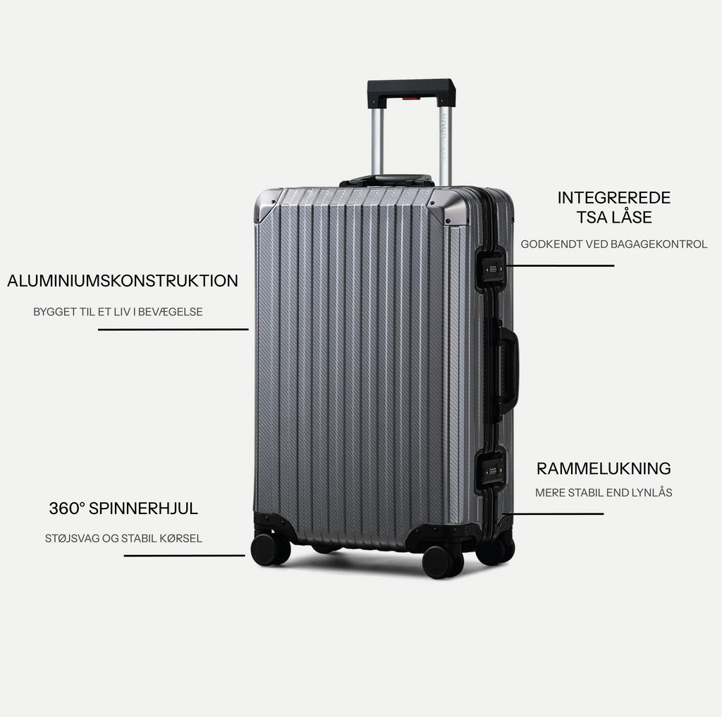 TRAVA ALUMINIUM KUFFERT ANTRACITGRÅ